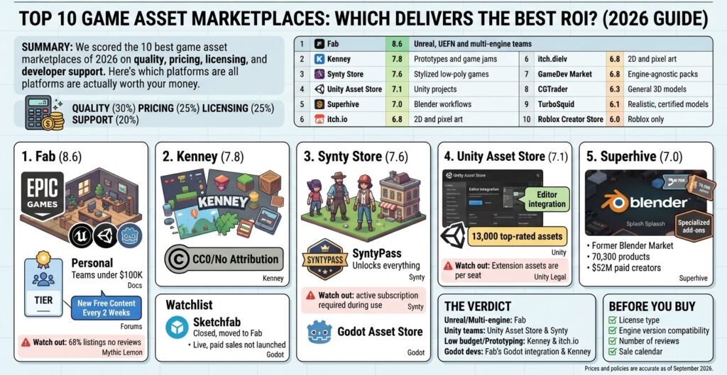 Top 10 Game Asset-Marketplaces 2026