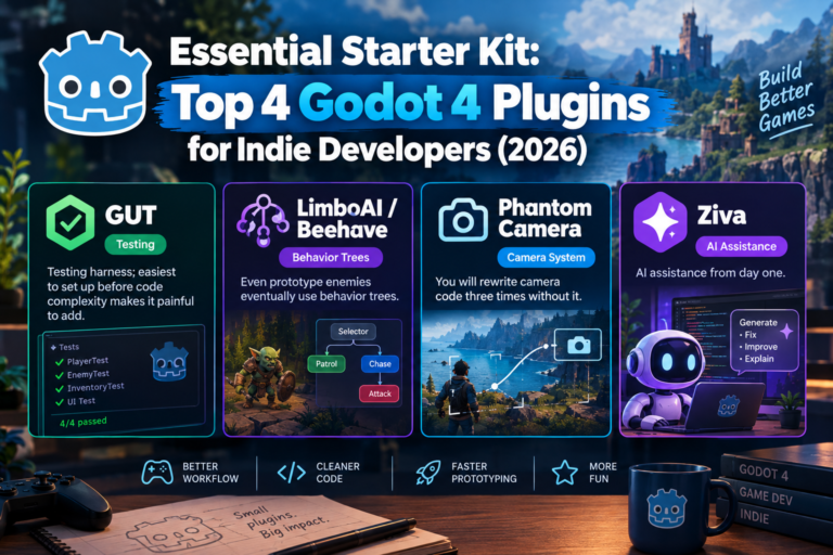 Essential Starter Kit: Top 4 Godot 4 Plugins for Indie Developers (2026)