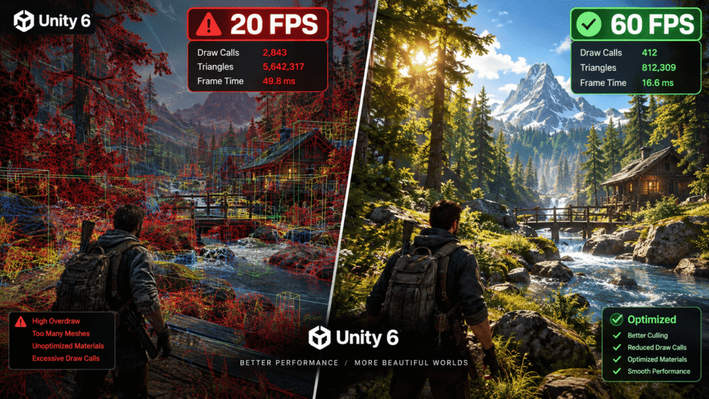 Unity 6 performance optimization assets FPS boost