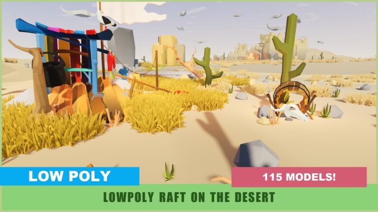 Raft on desert godot asset on gameassetly review.